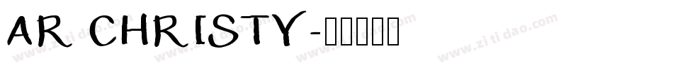 AR CHRISTY字体转换